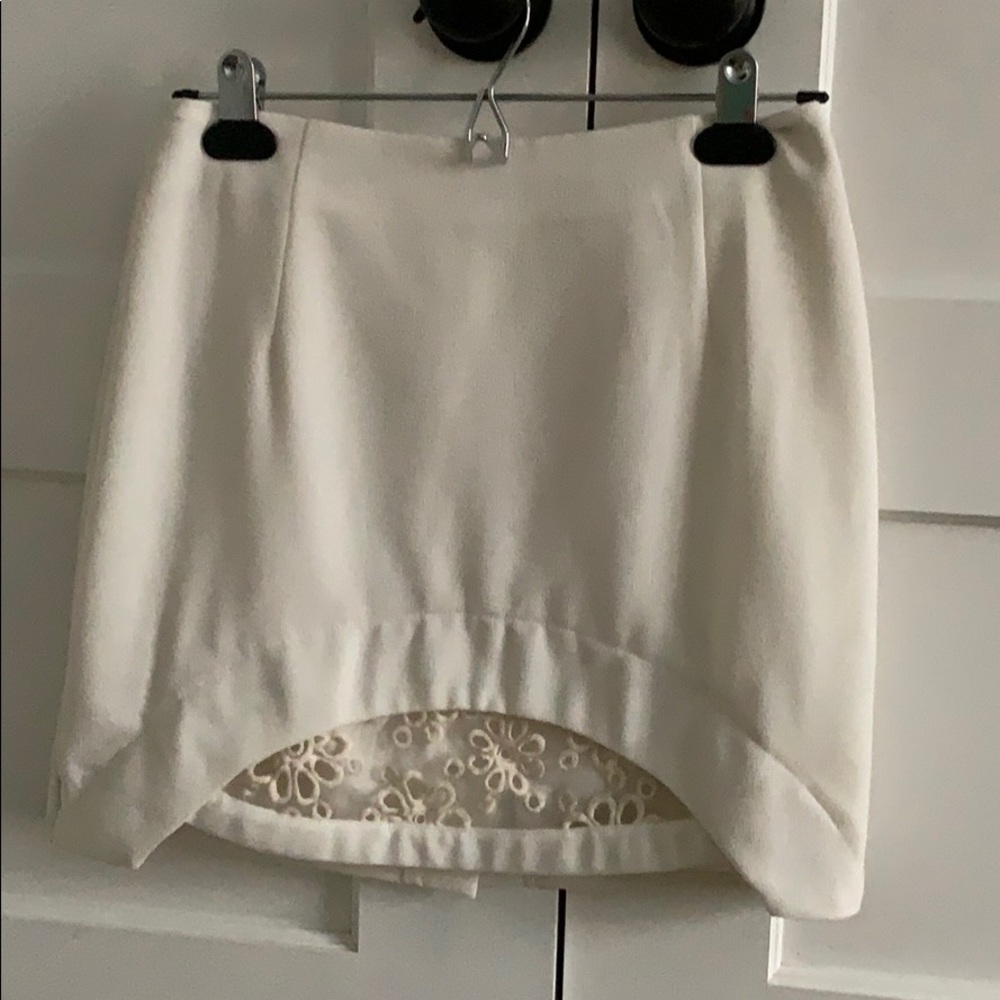 White floral skirt